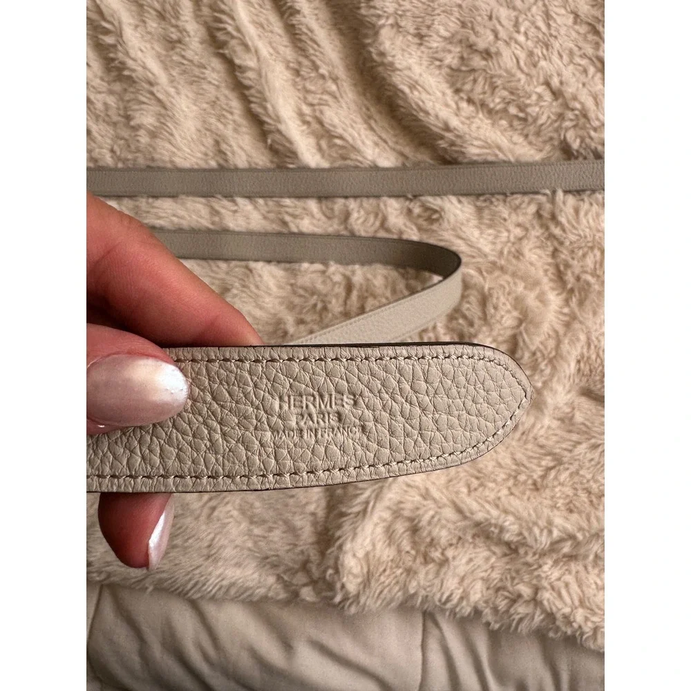 Hermès Etoupe Kelly 18 Adjustable Belt Epsom Leather Hardware Casual
